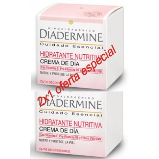 Diadermine Crema Hidratante Nutritiva Día 2X50 Ml 0